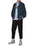 Figure View - Click To Enlarge - KOLOR - Creased Cropped Wool Pants