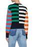Back View - Click To Enlarge - STAUD - Bridgeport' Colourblock Stripe Cotton Blend Crop Sweater