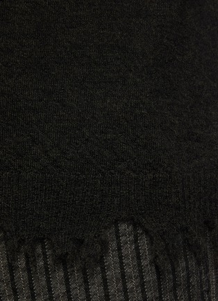  - UMA WANG - Raw Edged Textured Cashmere Knit Sweater
