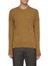 Main View - Click To Enlarge - UMA WANG - Distressed Ribbed Cashmere Knit Crewneck Sweater