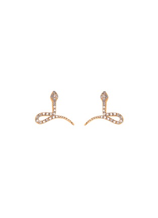 Main View - Click To Enlarge - DJULA - 'Magic Touch' diamond 18k rose gold earrings