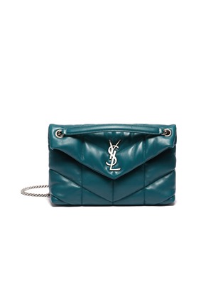Main View - Click To Enlarge - SAINT LAURENT -  ''Loulou' Logo Plaque Padded Leather Top Flap Bag