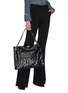 Figure View - Click To Enlarge - SAINT LAURENT - Niki Large' Tonal Logo Plaque Crinkled Leather Tote