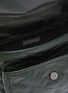 Detail View - Click To Enlarge - SAINT LAURENT - 'Niki Medium' Tonal Logo Plaque Crinkled Leather Flip Bag
