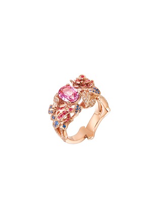 Detail View - Click To Enlarge - CENTAURI LUCY - 'Hobbema' diamond sapphire 18k rose gold ring