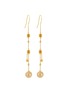 Main View - Click To Enlarge - CENTAURI LUCY - ‘NEO-ROMANTIC REDGRAVE’ DIAMOND WATER GOLD PEARL 18K YELLOW GOLD LONG EARRINGS