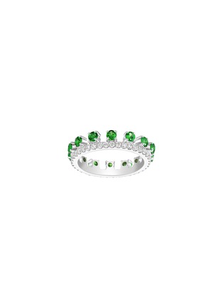 Main View - Click To Enlarge - CENTAURI LUCY - Hyacinth' Diamond Tsavorite 18k White Gold Crown Ring