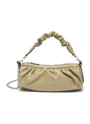 Main View - Click To Enlarge - MANU ATELIER - 'Ruched Cylinder XX' ruched strap leather shoulder bag