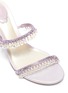 Detail View - Click To Enlarge - RENÉ CAOVILLA - Double strap chandelier strass embellished satin heel sandals