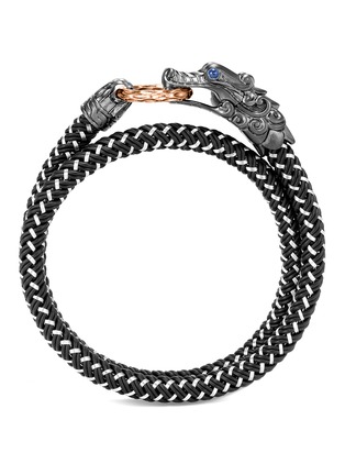 Main View - Click To Enlarge - JOHN HARDY - Legends Naga' Rhodium-plated Sterling Silver Bronze Nylon Double Cord Bracelet