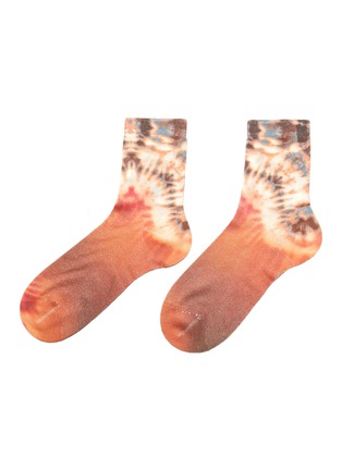 Main View - Click To Enlarge - MARIA LA ROSA - Nuanced' Tie-dyed Silk Blend Crew Socks