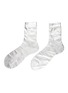 Main View - Click To Enlarge - MARIA LA ROSA - Laminated One' Foil Effect Silk Blend Crew Socks
