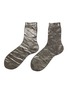 Main View - Click To Enlarge - MARIA LA ROSA - Laminated One' Foil Effect Silk Blend Crew Socks