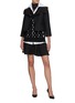 Figure View - Click To Enlarge - VALENTINO GARAVANI - Flared Wool Silk Blend Mini Skirt