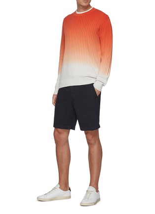 Figure View - Click To Enlarge - THEORY - Caleb' Gradient Cotton Blend Sweater