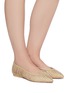 Figure View - Click To Enlarge - CULT GAIA - 'Leena' Point Toe Woven Raffia Cage Flats