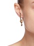 Figure View - Click To Enlarge - ALEXANDER MCQUEEN - Swarovski pearl crystal pavé dangling skull hoop earrings