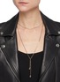 Figure View - Click To Enlarge - ALEXANDER MCQUEEN - Swarovski crystal Embellished double wrap chain skull necklace