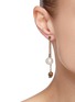 Figure View - Click To Enlarge - ALEXANDER MCQUEEN - Swarovski pearl skull drop chain earrings