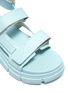 Detail View - Click To Enlarge - GANNI - Lug sole velcro strap rubber sandals