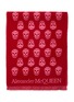 Detail View - Click To Enlarge - ALEXANDER MCQUEEN - Reversible skull jacquard wool scarf
