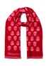 Main View - Click To Enlarge - ALEXANDER MCQUEEN - Reversible skull jacquard wool scarf