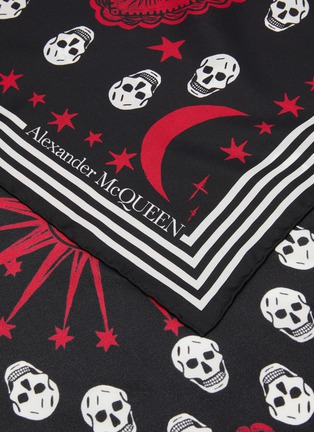 Detail View - Click To Enlarge - ALEXANDER MCQUEEN - Mystic skull graphic silk foulard scarf
