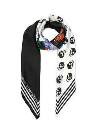 Main View - Click To Enlarge - ALEXANDER MCQUEEN - Fun fonts twill foulard scarf