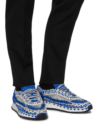 Figure View - Click To Enlarge - VALENTINO GARAVANI - Crochet Low-top Sneakers