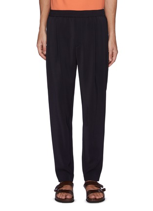Main View - Click To Enlarge - THEORY - 'MAYER' ELASTIC WAIST FRONT PLEAT PANTS
