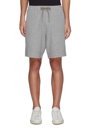 Main View - Click To Enlarge - THEORY - Drawstring Waist Terry Cotton Sweatshorts