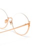 Detail View - Click To Enlarge - LINDA FARROW - 'Rae' Oversized Half Rim Cat Eye Optical Glasses