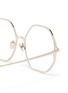 Detail View - Click To Enlarge - LINDA FARROW - 'Leif' Oversized Hexagonal Metal Frame Optical Glasses