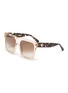 Main View - Click To Enlarge - LINDA FARROW - Carolina' Oversized Acetate Square Frame Sunglasses