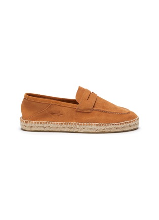 Main View - Click To Enlarge - MANEBÍ - 'Hamptons' Suede Espadille Penny Loafers