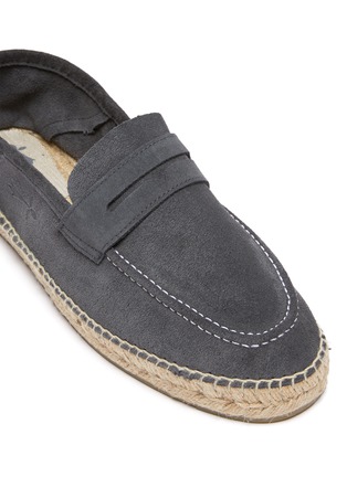 Detail View - Click To Enlarge - MANEBÍ - 'Hamptons' Slip-on Canvas Espadrille Suede Penny Loafers