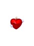 VONDELS - Glittering 'Love' Banner Heart Glass Ornament — Red