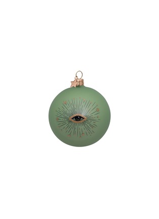 Main View - Click To Enlarge - VONDELS - Glittering Eye Glass Ornament — Matt Green