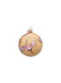 VONDELS - Glitter Crane Bird Graphic Glass Bauble Ornament – Gold