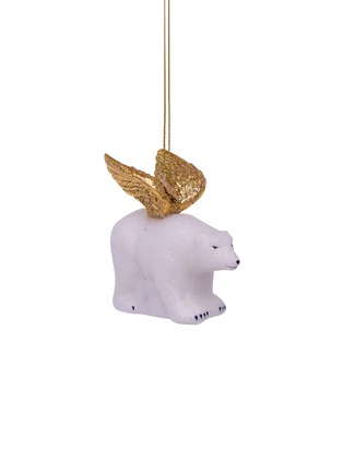 Main View - Click To Enlarge - VONDELS - Glittering Winged Polar Bear Glass Ornament