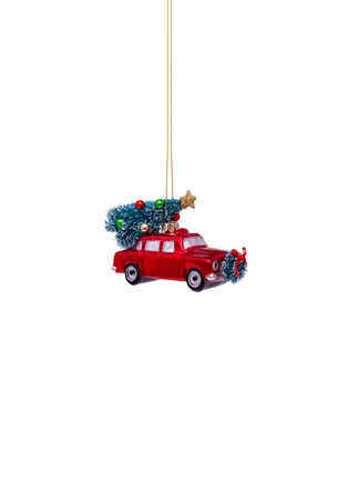 Main View - Click To Enlarge - VONDELS - Red Car With Christmas Tree Glittering Glass Ornament