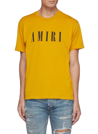 Main View - Click To Enlarge - AMIRI - Logo Print Crewneck Cotton T-Shirt
