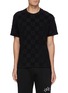 Main View - Click To Enlarge - AMIRI - Terry Cotton Chequered Crewneck T-Shirt