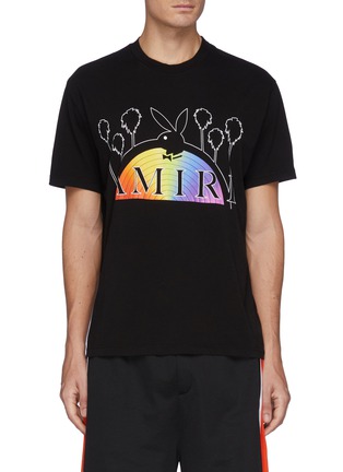 Main View - Click To Enlarge - AMIRI - Playboy Rainbow Logo Print T-shirt