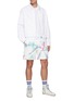 Figure View - Click To Enlarge - AMIRI - Tie Dye Drawstring Cotton Sweat Shorts