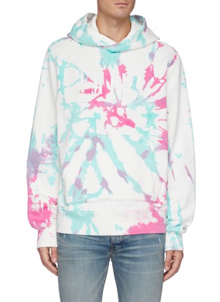 Main View - Click To Enlarge - AMIRI - Logo Print Tie Dye Hoodie