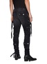 Back View - Click To Enlarge - AMIRI - Strap Adorned Cargo Washed Black Jeans