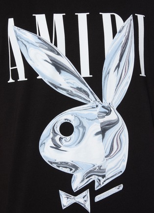  - AMIRI - Metallic Playboy Motif Logo T-shirt