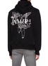 Back View - Click To Enlarge - AMIRI - Back Big Amiri Outline Cherub Graphic Cotton Pullover Hoodie