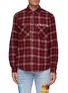 Main View - Click To Enlarge - AMIRI - CHECKED BACK AMIRI CHERUB GRAPHIC FLANNEL SHIRT